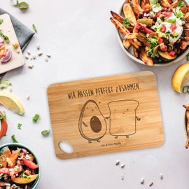 Mr. & Mrs. Panda Bamboo Chopping Board Avocado Toast Gift, Vegan, Wooden Board with Engraving, Toast Bread, Boards, Chopping Board, Healthy, Lovers