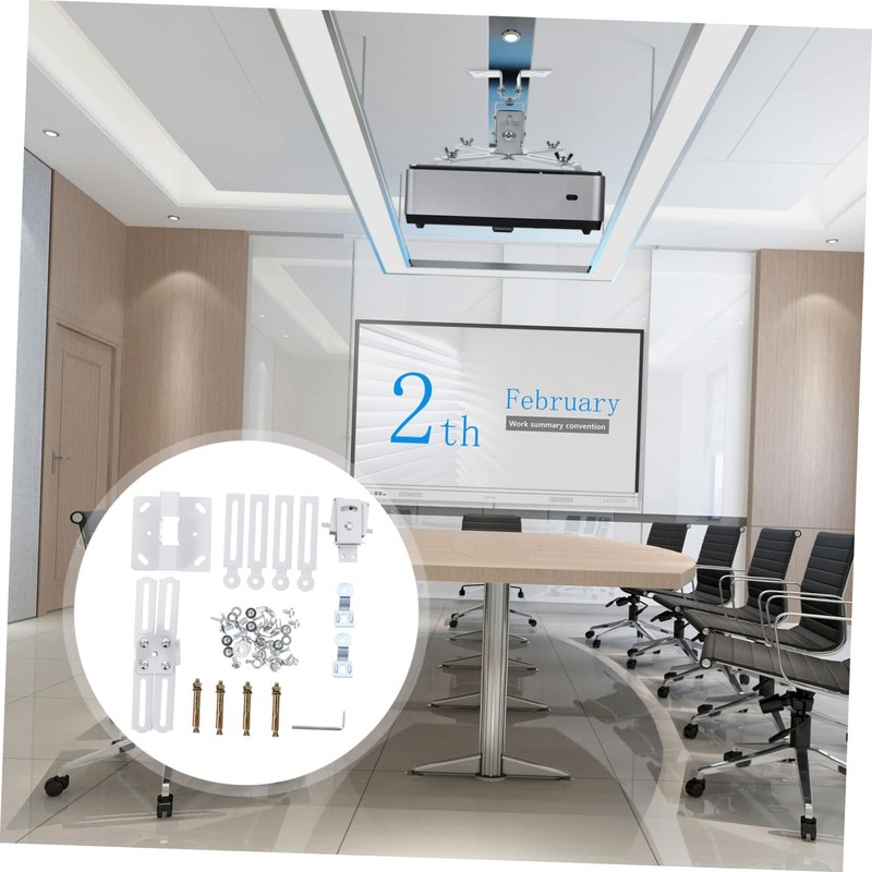 KONTONTY Adjustable Carbon Steel Projector Ceiling Mount Bracket Capacity Easy