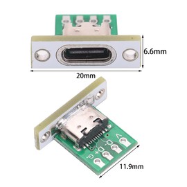 Teansic 10PCS Type C Female Socket Converter Board,USB 3.1 Female Connector with Fixing Plate