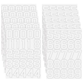 204 Pieces Sports Helmet Numbers Sticker, Hockey Helmet Stickers 1.25 Inch Vinyl Helmet Numbers Decals Self Adhesive Hockey Helmet Stickers for Baseball Hockey Football Lacrosse Batting