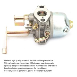 P15-002 1.5KW Carburetor,180 Degrees Rotation 15mm Carburetor Replacement Kit for Generator 152F/154F
