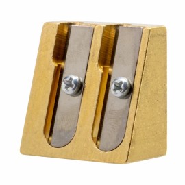 DUX #4109 Brass Double Hole Wedge Pencil Sharpener