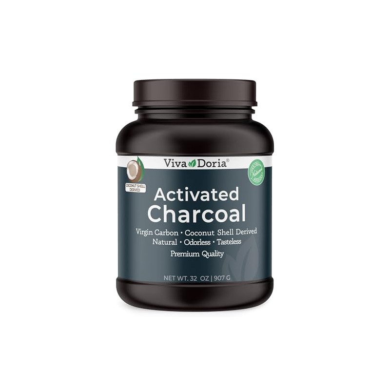 Viva Doria Virgin Activated Charcoal Powder, Coconut Shell Derived, Food