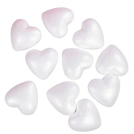 BCreativetolearn Large Polystyrene Hearts 3D, 10 Pack of Decorations Shapes for Kids Crafts & Modelling, Decorating & Homemade Valentines Day Gifts, 8.5cm Solid Shapes.
