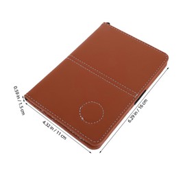 SUPVOX Golf Book Golf Score Record Book Portable Scorecards Holder Portable Scorebook Small Record Notebook Stylish Scorecards Holder Pu Light Brown