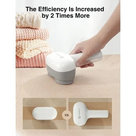 VASSON Fabric Shaver, Electric Lint Remover, Rechargeable Lint Shaver, Sweater Shavers to Remove Pilling, Large Fuzz Remover for Clothes Couch Furniture (Greyish White)