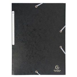 Exacompta Folder with Elasticated Corners Pack of 5 Maxi Capacity Card 425 g Nature Future A4 Black
