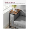 VASAGLE C-Shaped End Table, Side Table for Sofa, Couch Table