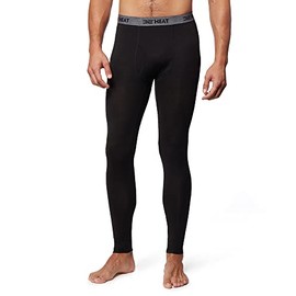 32 DEGREES Men's Lightweight Baselayer Legging | Form Fitting | 4-Way Stretch | Thermal, Black, Large