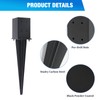 2 Pcs 4"x4" Fence Post Anchor Ground Spike 22"(Actual 3.6"x3.6")