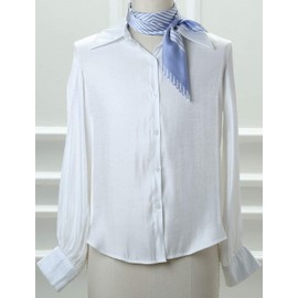 sourcing map Women's Square Scarf Headband Stripes Head Scarf Neckerchief, lightblue