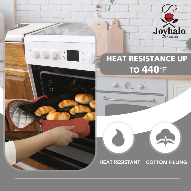 Joyhalo 4 Pack Pot Holders for Kitchen Heat Resistant Pot