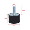 Qiilu 4x M8 M6 Rubber Mounts Shock Absorber Anti Vibration
