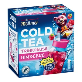 Meßmer Cold Tea Drinking Break Raspberry Fruit Tea Naturally Flavoured Raspberry Flavour Limited Edition for Cold Infusion 14 Pyramid Bags