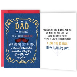 Amorista Father's Day Gifts for Dad, Happy Fathers Day Cards from Daughter, Perfect Ideas Gifts for Dad on Father's Day from Daughter