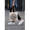 clothinx Chinese Zodiac Signs Fabric Bag with Selection, Tiger Natural.