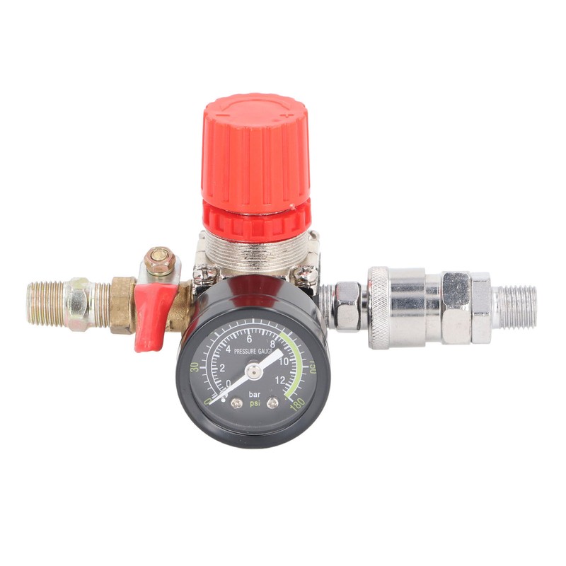Air Compressor Regulator 0‑180 PSI Pressure Controller 1/4in with Gauge