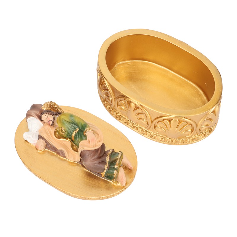 Saint Joseph Jewelry Box Resin Exquisite Workmanship Sleeping Saint Joseph
