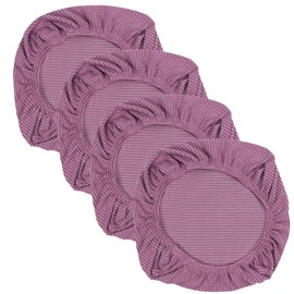 Yikko Elastic Stretch Spandex Chair Seat Covers Slipcovers Washable fit for Office Chairs,Dining Room Chairs,Bar Wedding Party Decor (4, Purple)