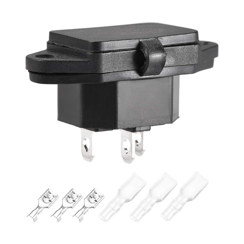 uxcell AC 250V 10A 3P Iec320 C14 Inlet Plug Power