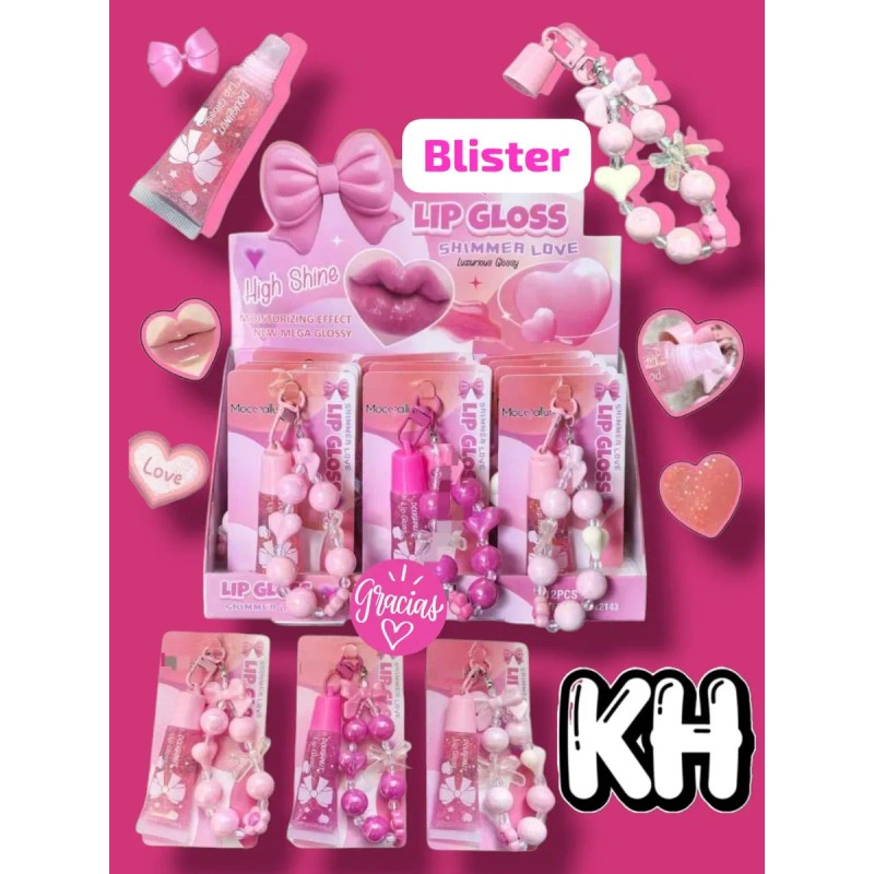 Gloss Llavero Shi Love Makeup Blíster Con 12 Labial Shimmer