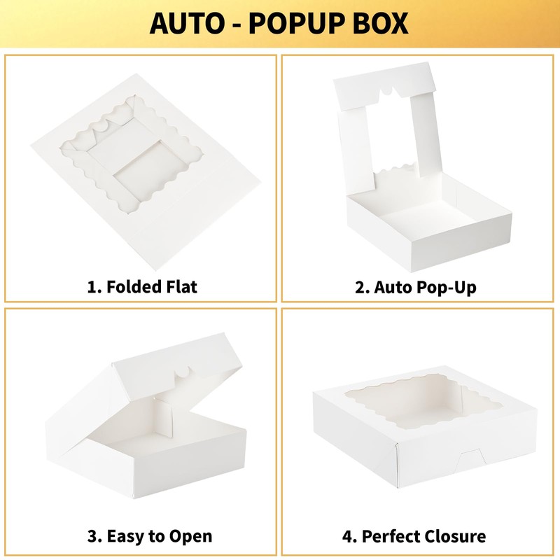 Ocmoiy 20 Pack Pie Boxes, 9 x 9 x 2.5