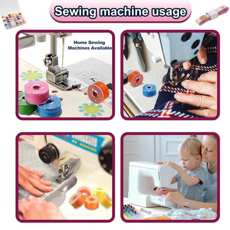 LZYDKH Bobbins Sewing Machine, 36 Pieces Lower Thread Spools Assorted