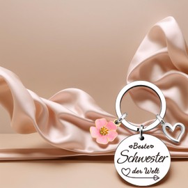 EFNHJF5 Gifts for Women, Girlfriend, Gifts for Mum, for Sisters, Keyring Gifts for Women, Inspirational Gifts for Girlfriend, Sister, Colleague, Wife, Aunt and Mother, Best Sister in the World, Unit