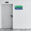 Fire Exit Keep Clear Signs Metal 30 x 15 cm