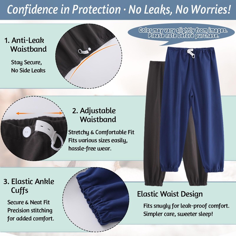 SOEDZUNG Reusable TPU Waterproof Incontinence Pants for Adults Leak Proof