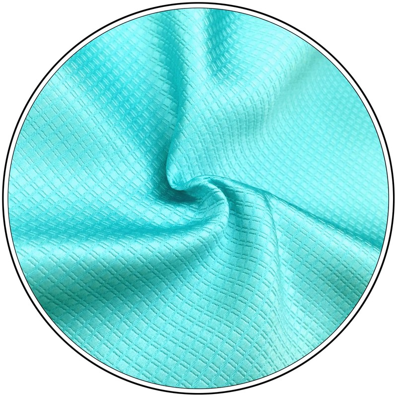 SHLAX&WING Solid Aqua Indigo Silk Fahion Necktie, 12.6 x 12.6