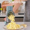 Lacusmare Rotary Cheese Grater with 3 Blades for Slicing, Coarse
