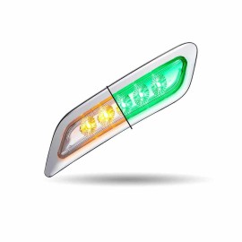 Trux Peterbilt 579/567/587 Driver Door Marker Light-Dual Revolution Amber/Green LED