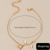 Wendalern Boho Rose Flower Ankle Bracelet Gold Sideway Birth Flower