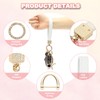 PATIKIL Leather Wristlet Keychain, Initial Letter O Keychains with Key