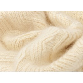 Womens Ivory Cashmere Beanie Hat Women Winter Slouchy Knit Beanie Chunky Stocking Cap Beanie Ski Hat Beige