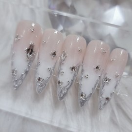 Wedding Jungle Handmade Nail Tips - Ballerina / 웨딩정글 수제네일팁 - 발레리나