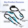 LEOSASA Hands Free Double Dog Leash for Two Dogs- No