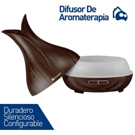 Bluelander Difusor de Aromas y Lámpara Nocturna 400ml, 7 Modos de Brillo para Relajar, Aromaterapia Ultrasonico, Apagado Automático, Humidificación Silenciosa para Oficina y Casa (Madera Obscura)