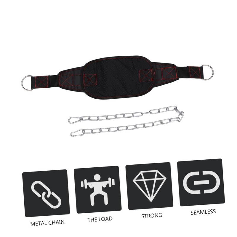 Kisangel Weightlifting Waist Belt Chain for Strength Training Heavy-duty Design
