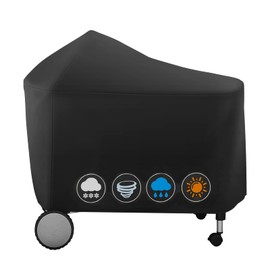 vchin Grill Cover for Weber 7152 Performer Deluxe 22 Inch Charcoal Grills,Waterproof Fade Resistant BBQ Cover(48.5L x 25.5W x 39.8H inch)