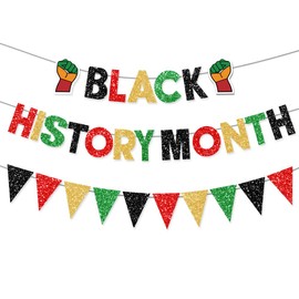 ANFEST Black History Month Banner, Backdrop for Black History Party, African American Black Cultural History Flag for Holiday Party Decorations, Black History Month Decorations Flag