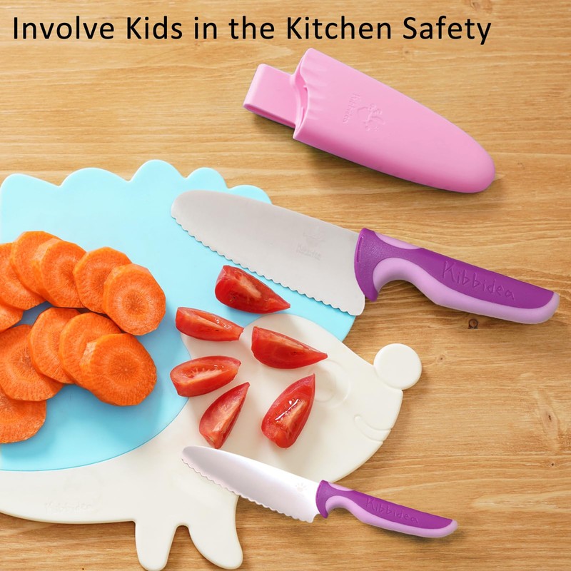 Kids Safe Knife for Real Cooking, Kids First Cutting Knife