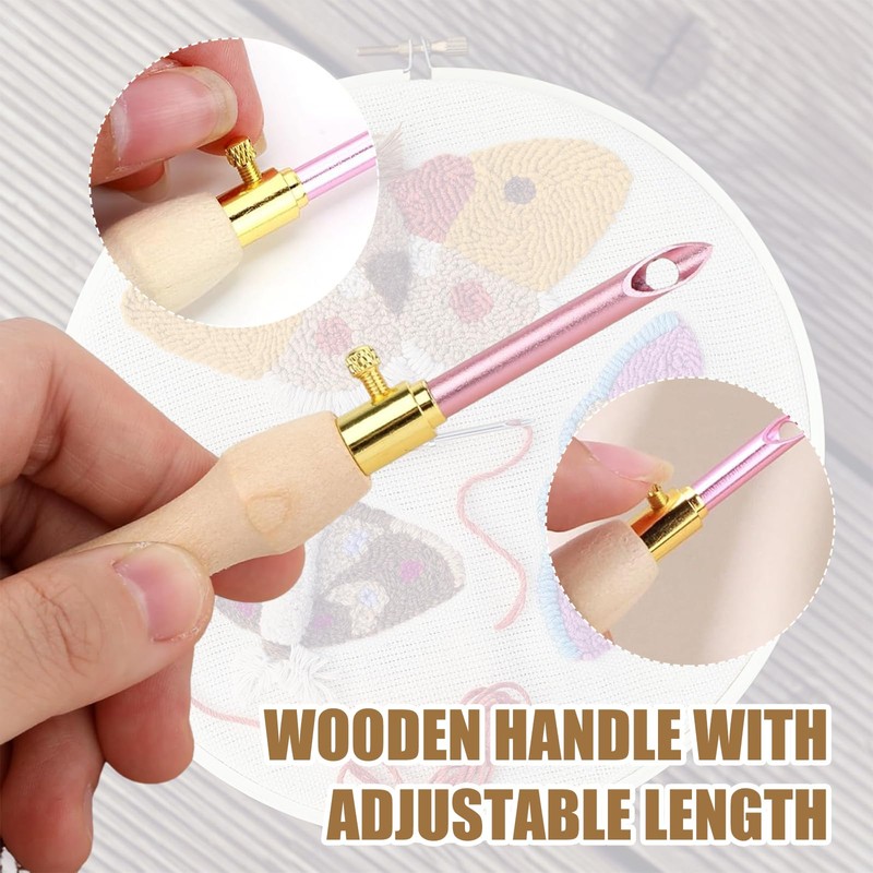 Punch Needle Needle Punch 10-Pack Punch Needle Embroidery Kit Punch