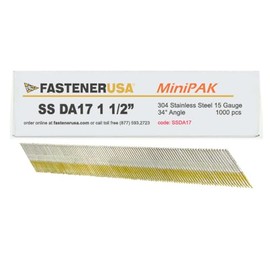 1-1/2" DA17 Angle Finish Nails 15GA 304SS 1,000ct