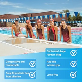 Sporti - Gorro de natación de silicona para niños, unisex para jóvenes, gorro de baño de protección para tus hijos, de 2 a 10 años