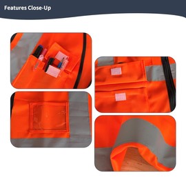 Tydon Guardian Reflective Safety Vest for Women Men High Visibility Security Pockets Zipper Front Meets ANSI/ISEA Standard
