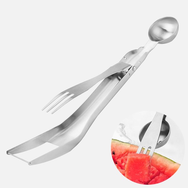 3-In-1 Watermelon Cutter Slicer Tool Stainless Steel Fruit Cutter Watermelon
