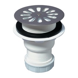 Wirquin SP411C Shower Plughole Vertical Outlet Screw-On Diameter 60 mm