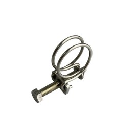 Stainless Steel Double Wire Hose Clips 18-22mm Pond Pipe Screw Tight Koi Fish Fitting Filter Pump Clamp x10